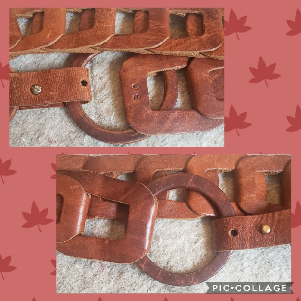 Vintage Linked Square Loop Latch Belt - image 4